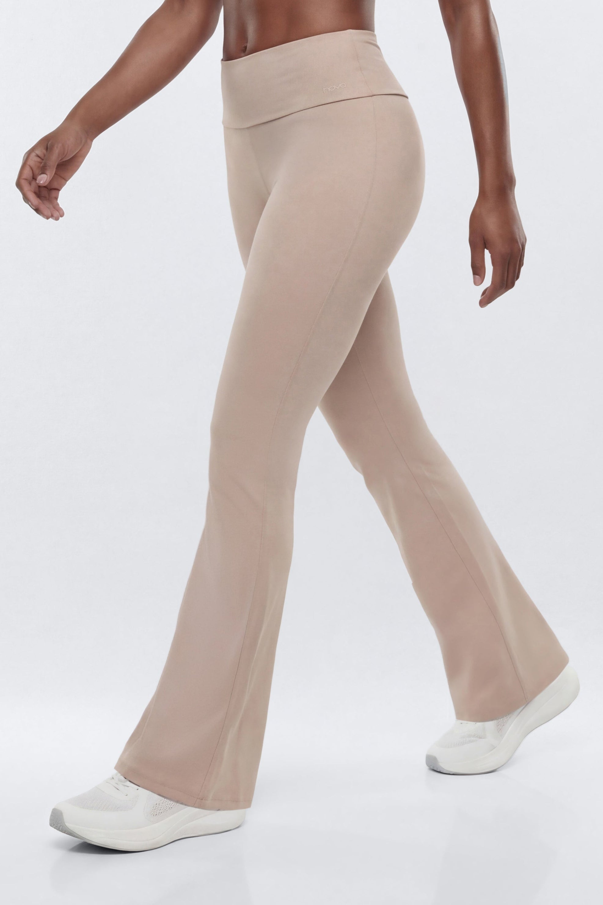 ButterSoft™ 33″ Low Rise Foldover Flare Legging - Stone