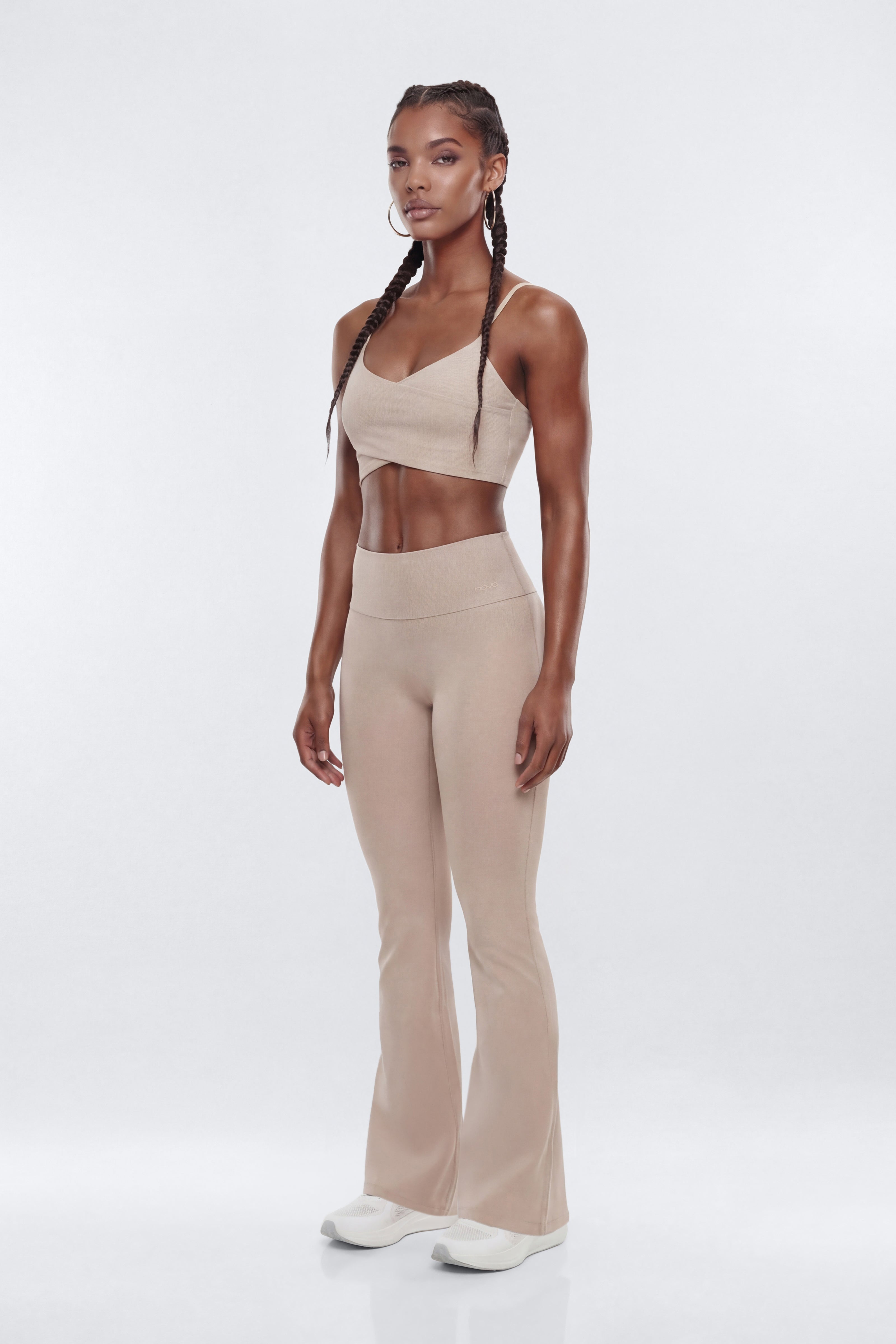 ButterSoft™ Wrap Over Sports Bra - Stone