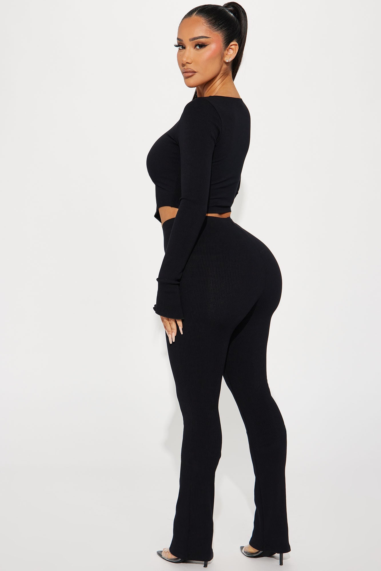 Kira Snatched Pant Set - Black