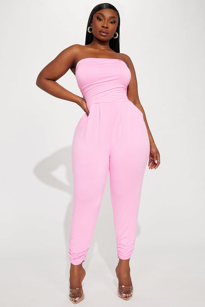 Keep It Simple Jumpsuit - Pink