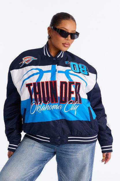 NBA OKC Thunder Twill Jacket - Navy