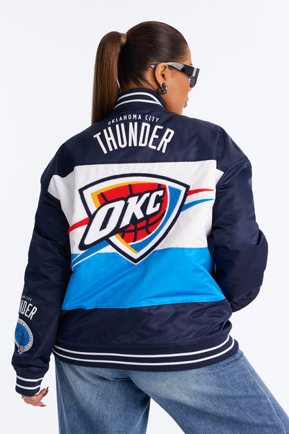 NBA OKC Thunder Twill Jacket - Navy
