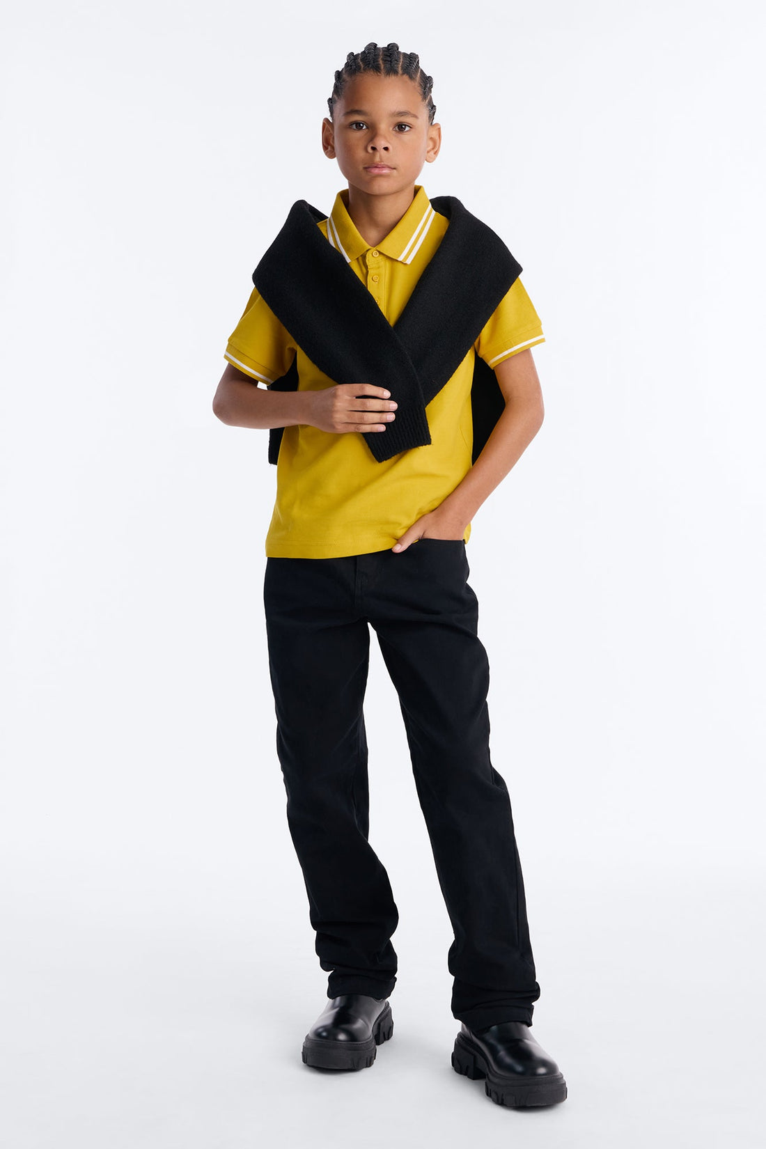 Mini Wilson Short Sleeve Polo - Mustard