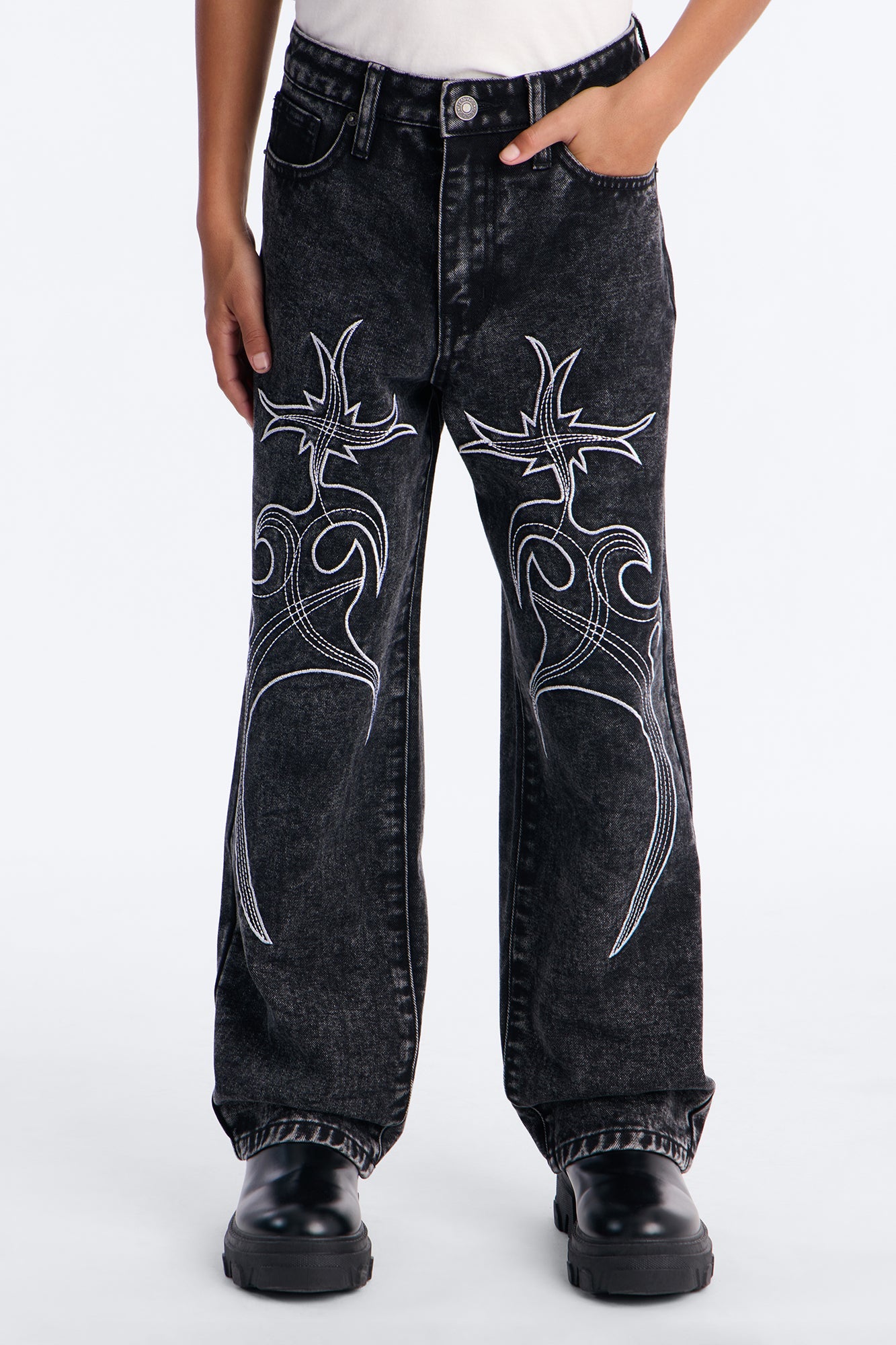 Mini Baggy Skyfire Jean - Black Wash