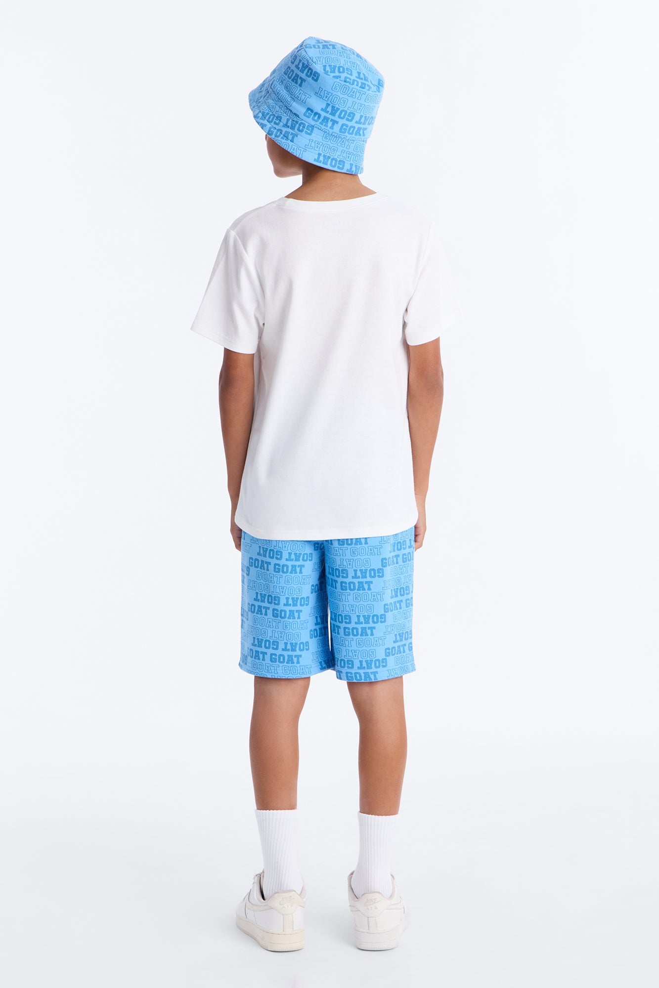 Mini GOAT 23 Short Set With Bucket Hat - White/combo