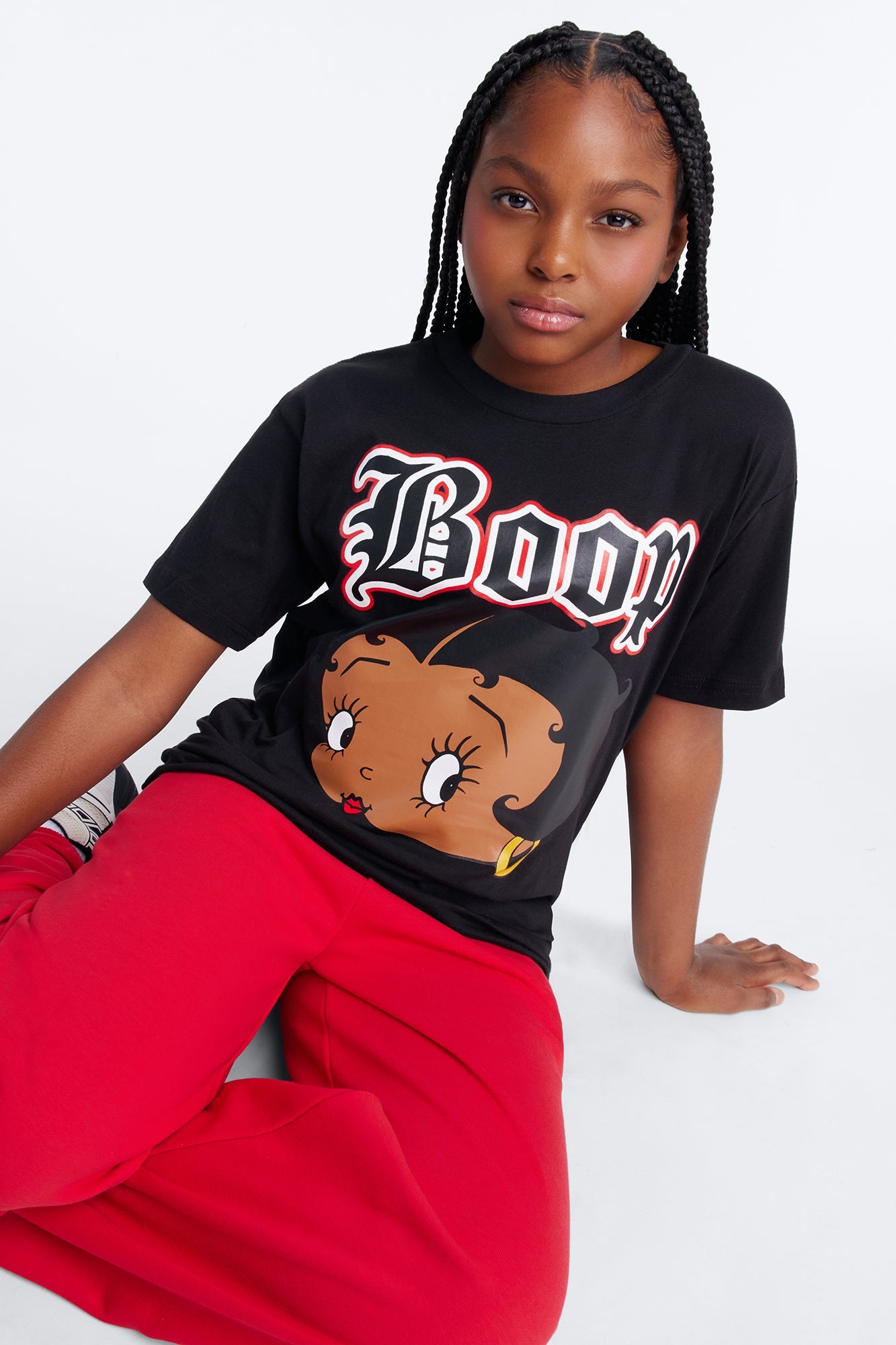 Mini Iconic Betty Boop Short Sleeve Tee - Black