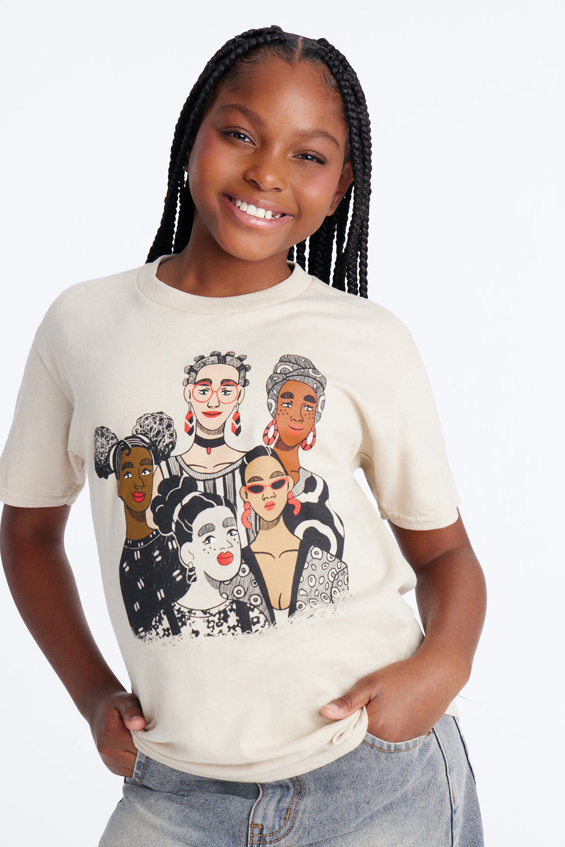 Mini Beautiful Besties Short Sleeve Tee - Khaki
