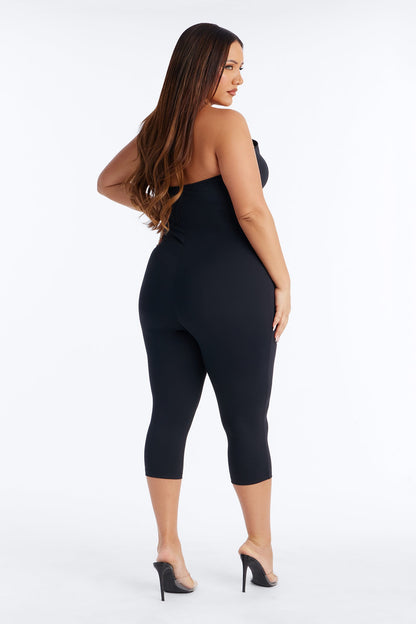 Rayna Halter Neck Capri Jumpsuit - Black