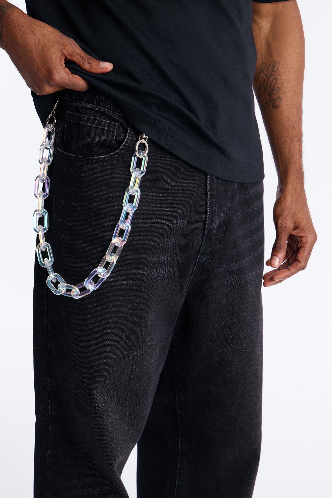 Translucent Link Pant Chain - Iridescent