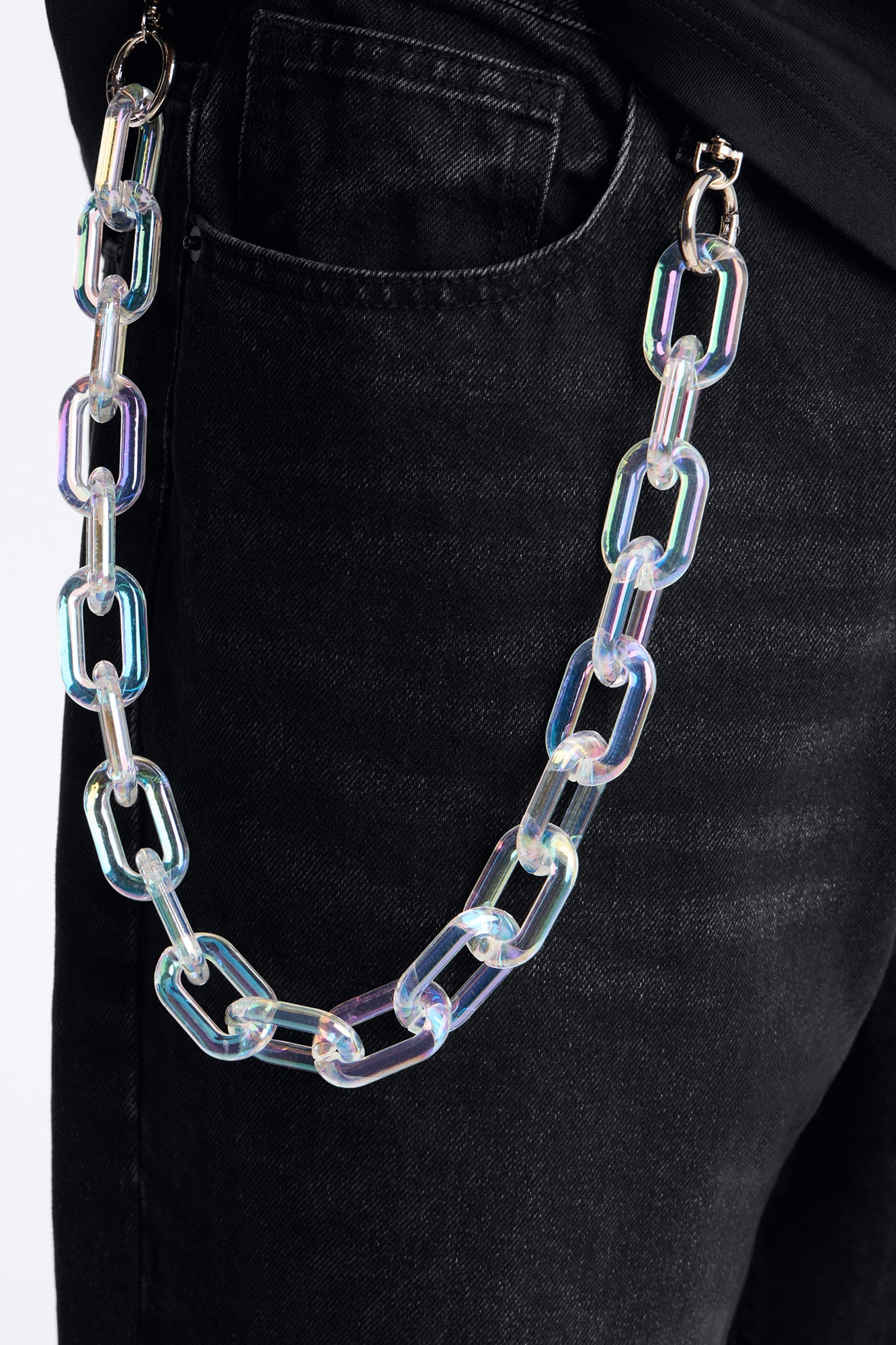 Translucent Link Pant Chain - Iridescent