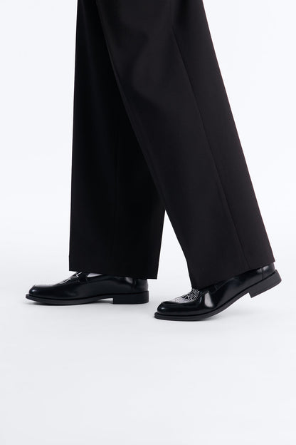 Slip On Western Stitch Classic Loafer - Black