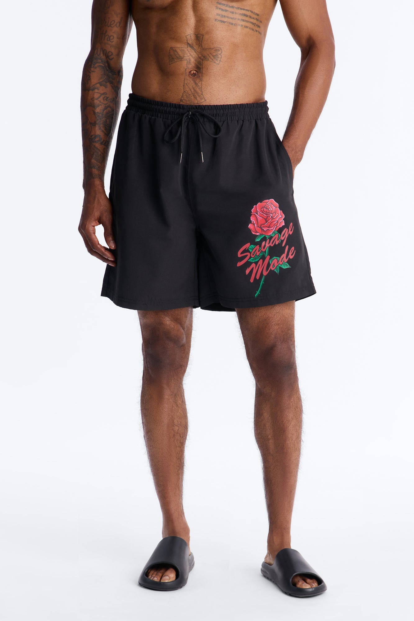 Savage Mode Mindset Swim Trunk 7″ - Black