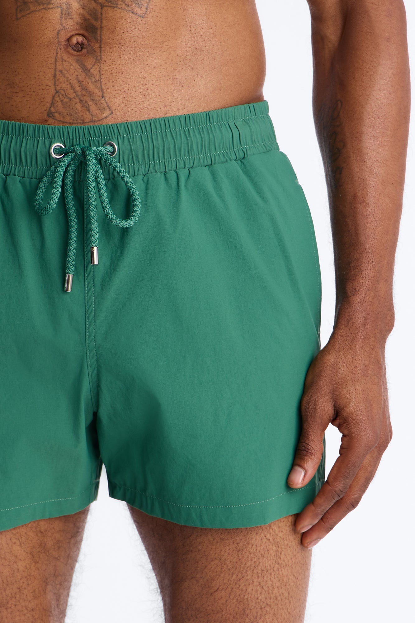 Montez Stretch Swim Trunk 4″ - Hunter Green