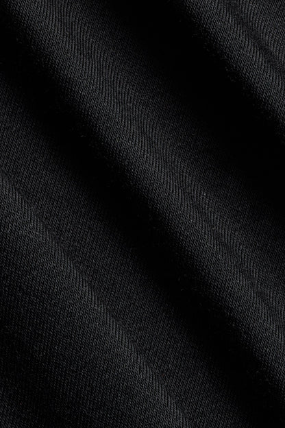 Soft Jersey Surplice Wrap Top - Black