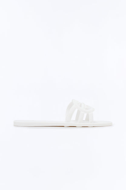 Peachy Slip On Sandals - White