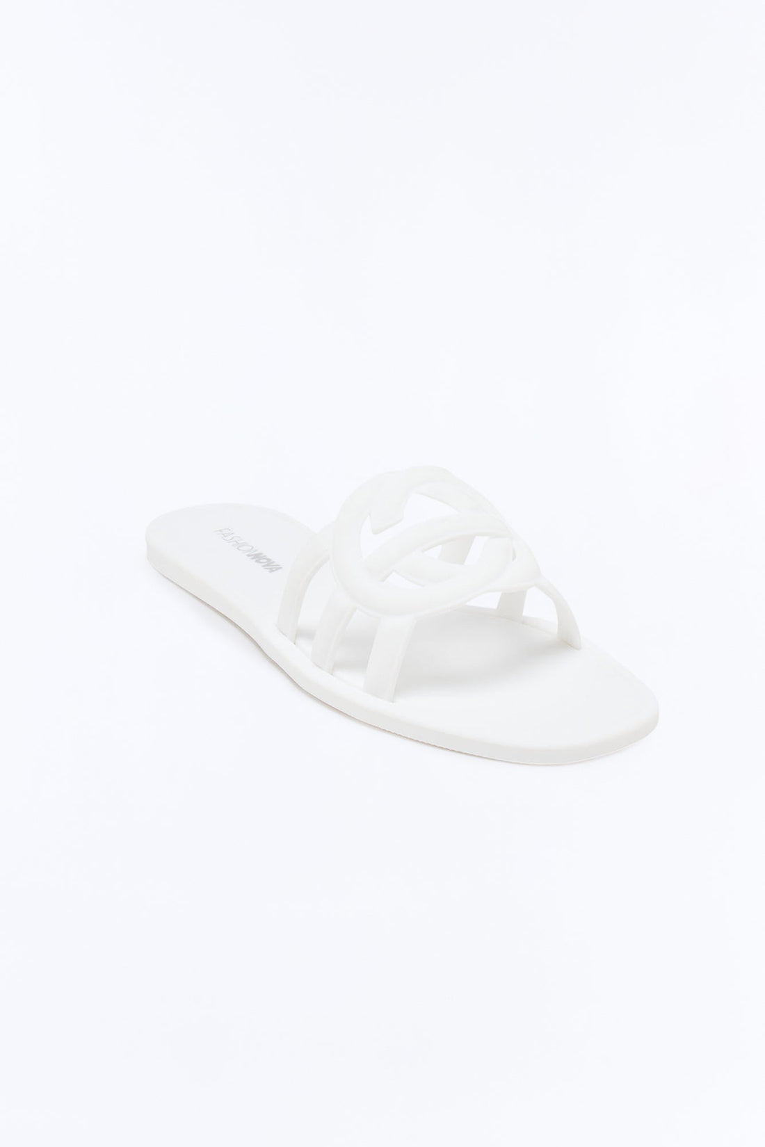Peachy Slip On Sandals - White