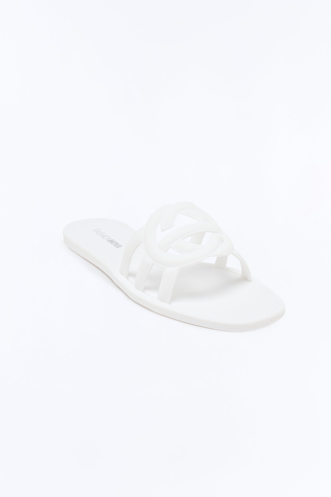 Peachy Slip On Sandals - White