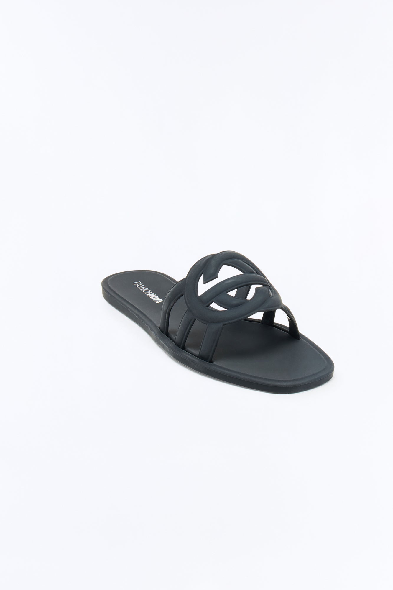 Peachy Slip On Sandals - Black