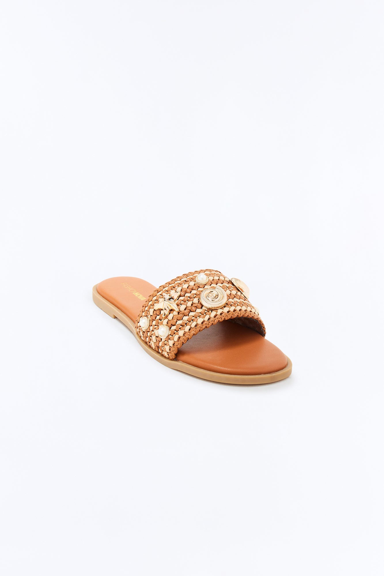 Ojai Raffia Slip On Sandals - Tan