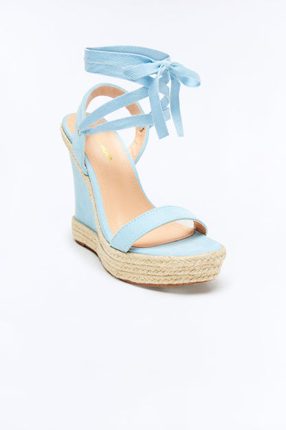 Get On My Level Wedges - Denim