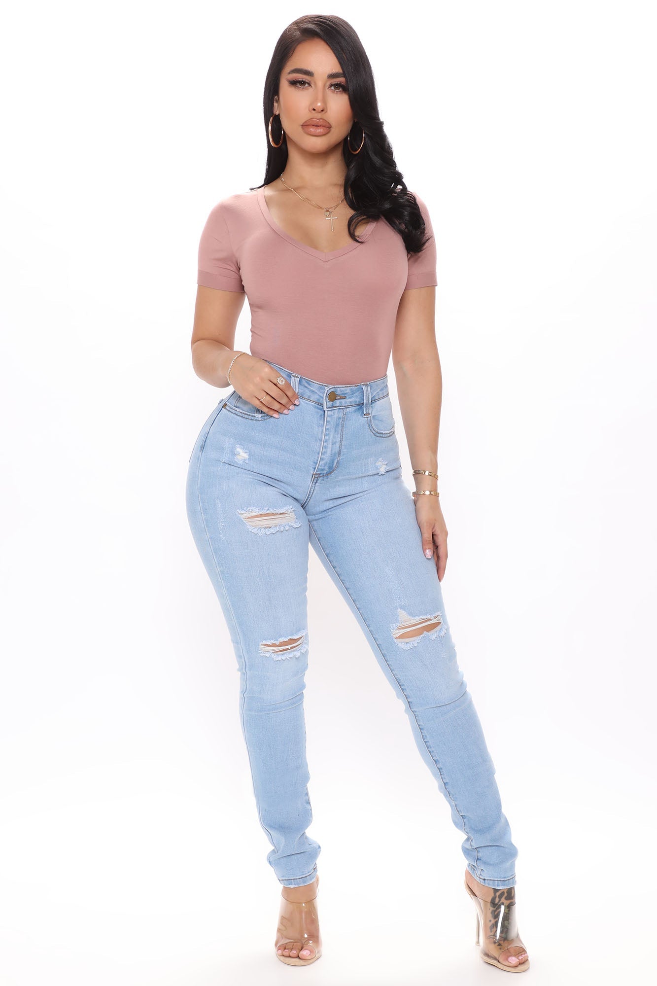 Favorite Tee Bodysuit - Pale Mauve