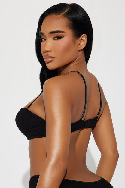 Cute and Cozy Mega Push Up Bra - Black