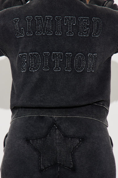 Limited Edition Fleece Sweatsuit Set - Charcoal
