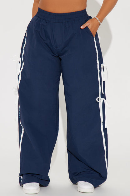 Cindy Windbreaker Track Pant - Navy