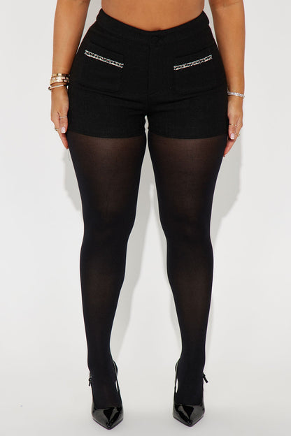 Iris Tweed Short - Black