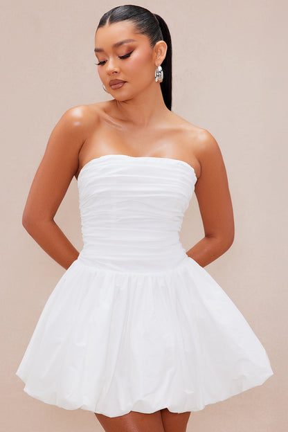 Penny Poplin Mini Dress - White