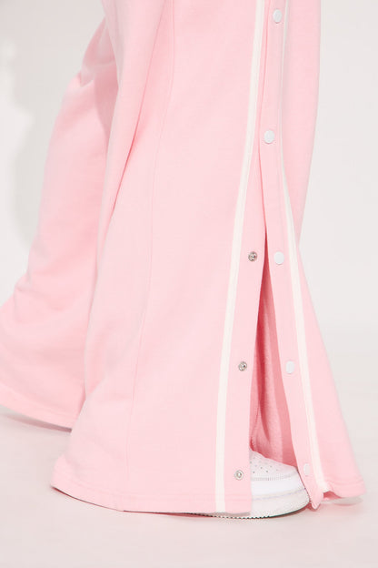 Sara Fleece Track Pant Set - Pink