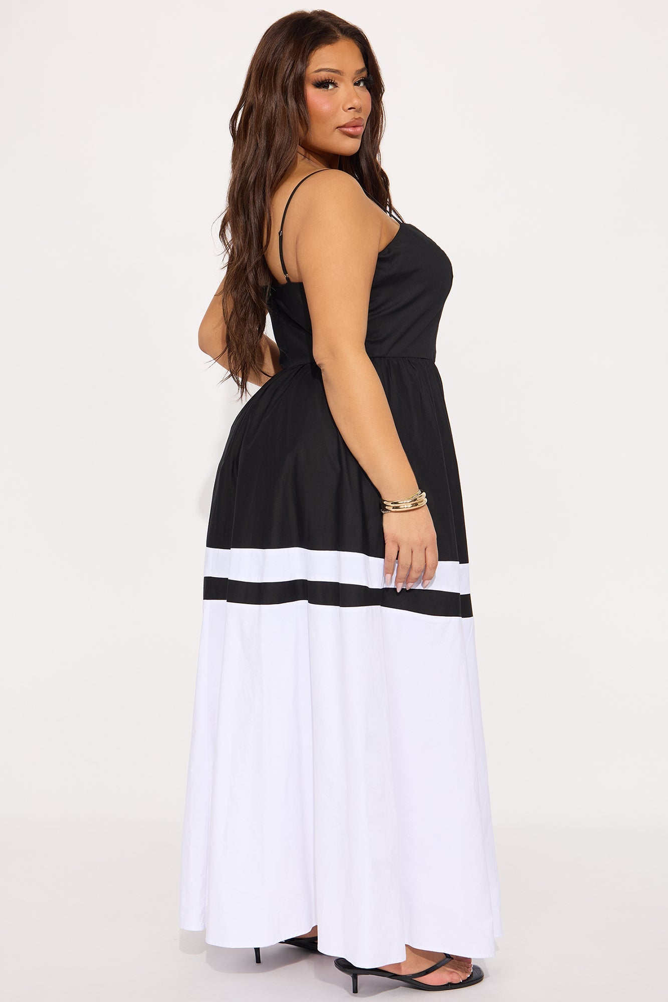 Susie Poplin Maxi Dress - Black/combo