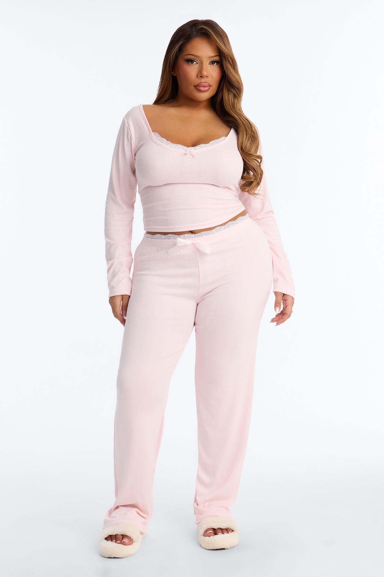 Sweet Dreams Long Sleeve PJ Pant Set - Pink