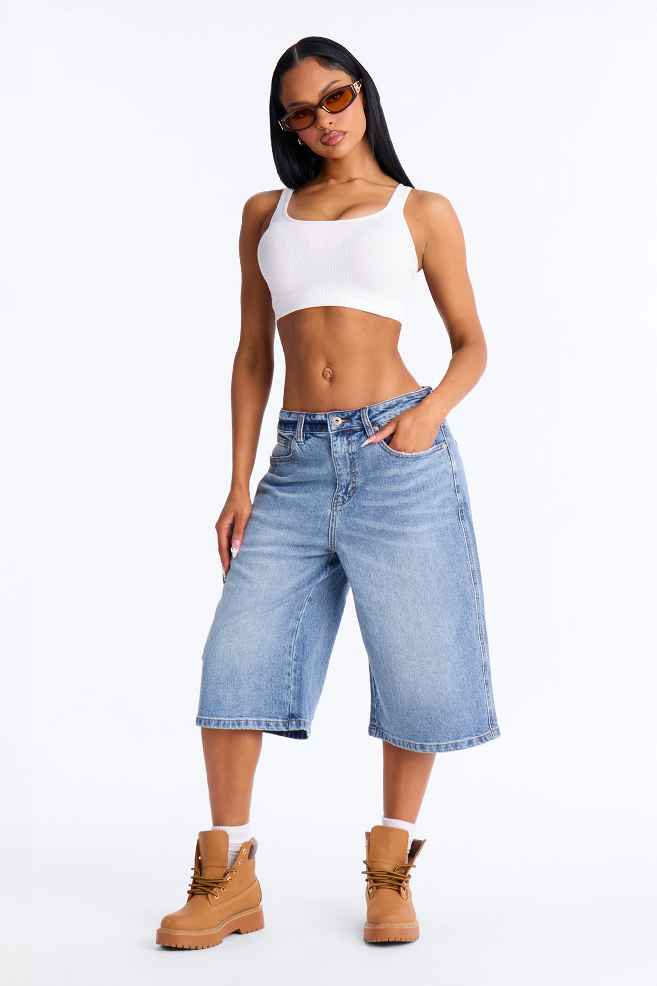 Brighton Basic Denim Jorts - Medium Wash