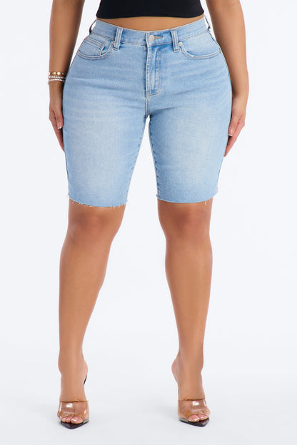 Carlsbad Bermuda Denim Shorts - Light Wash
