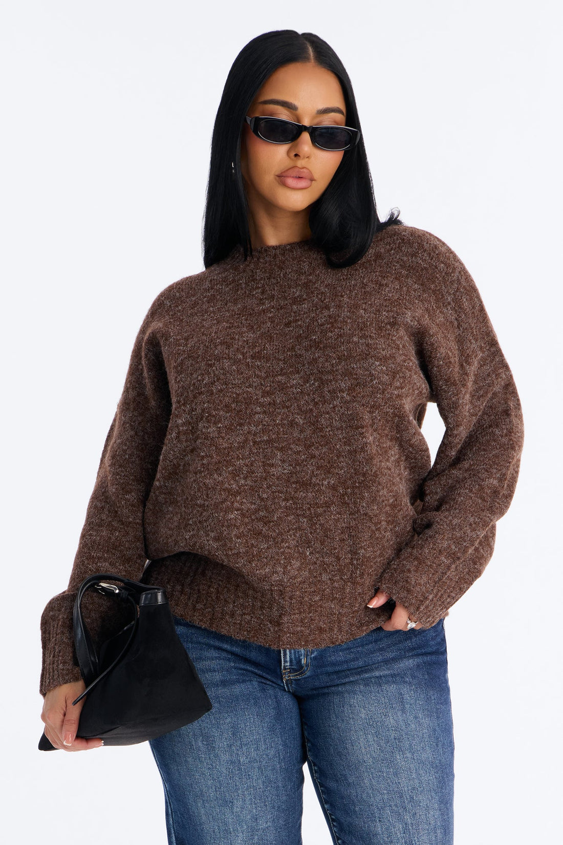 On Wednesdays Pullover Sweater - Chocolate