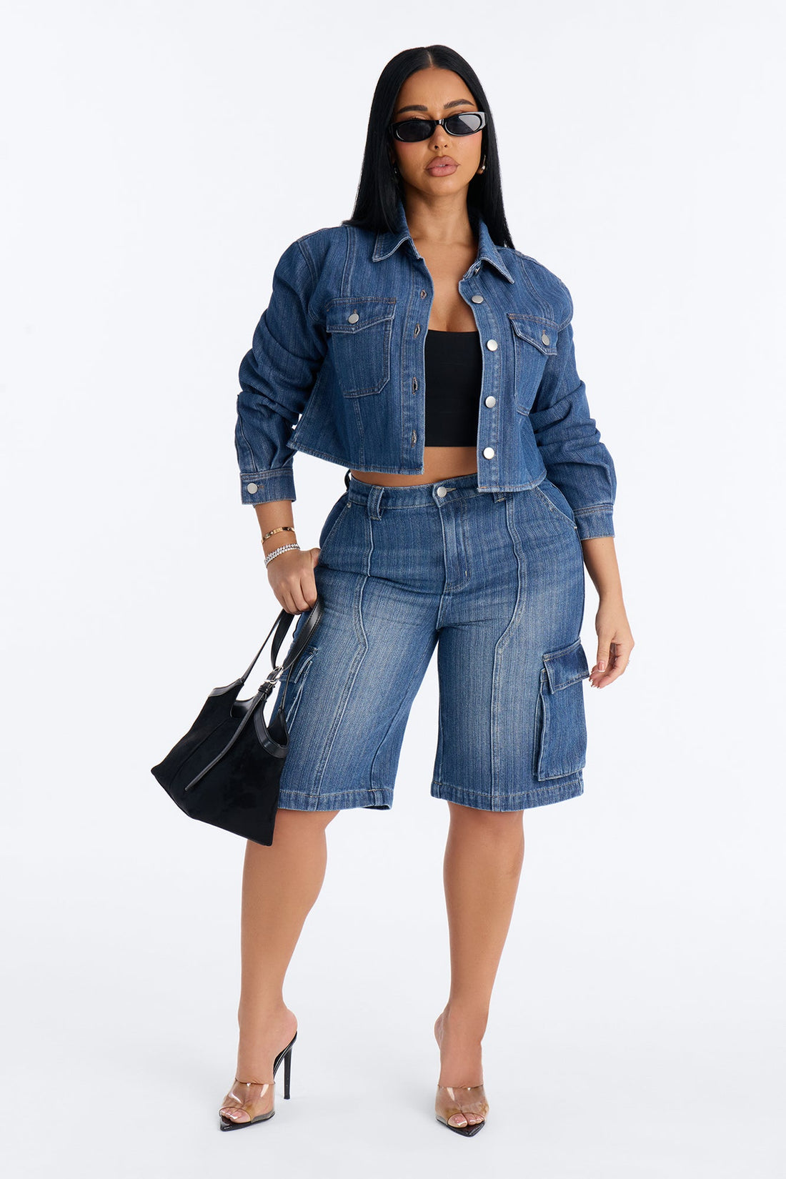 Lyon Denim Shacket - Medium Wash