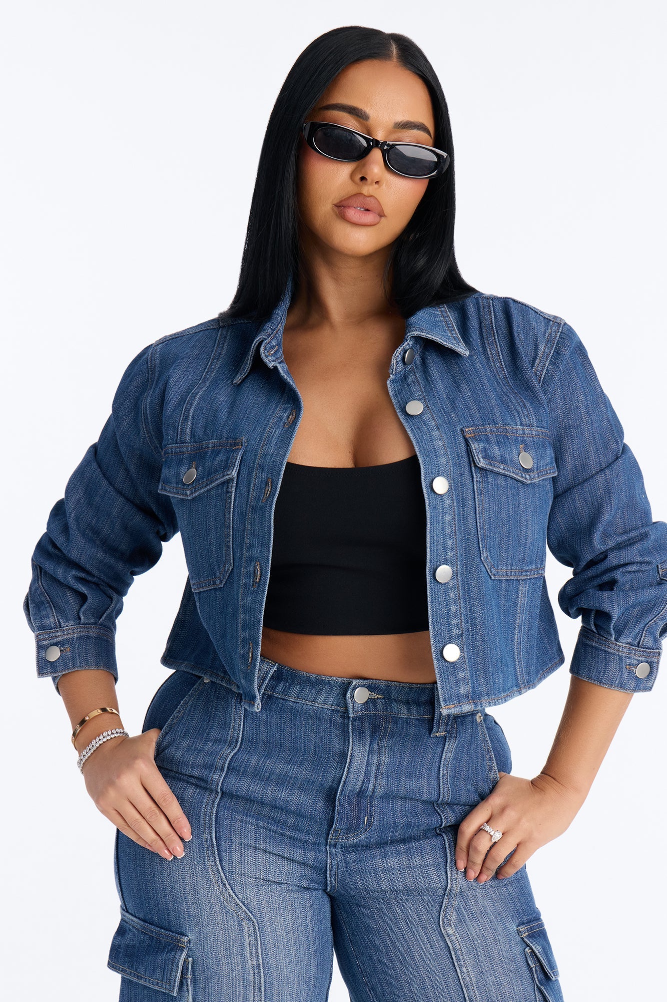 Lyon Denim Shacket - Medium Wash
