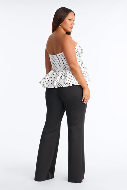 Emmaline Polka Dot Sweetheart Jumpsuit - Black/White
