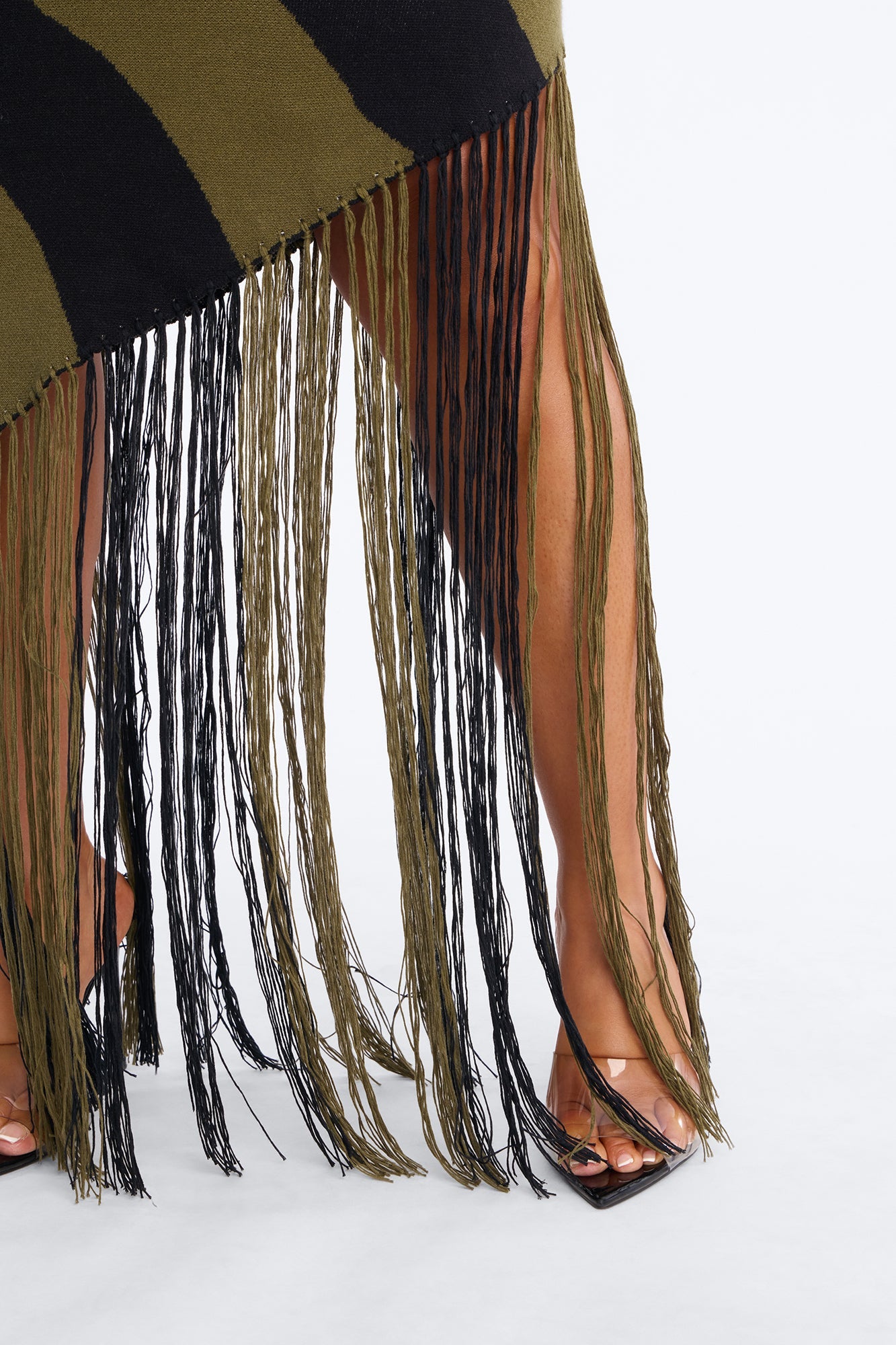 Analyn Sweater Maxi Dress - Olive/combo