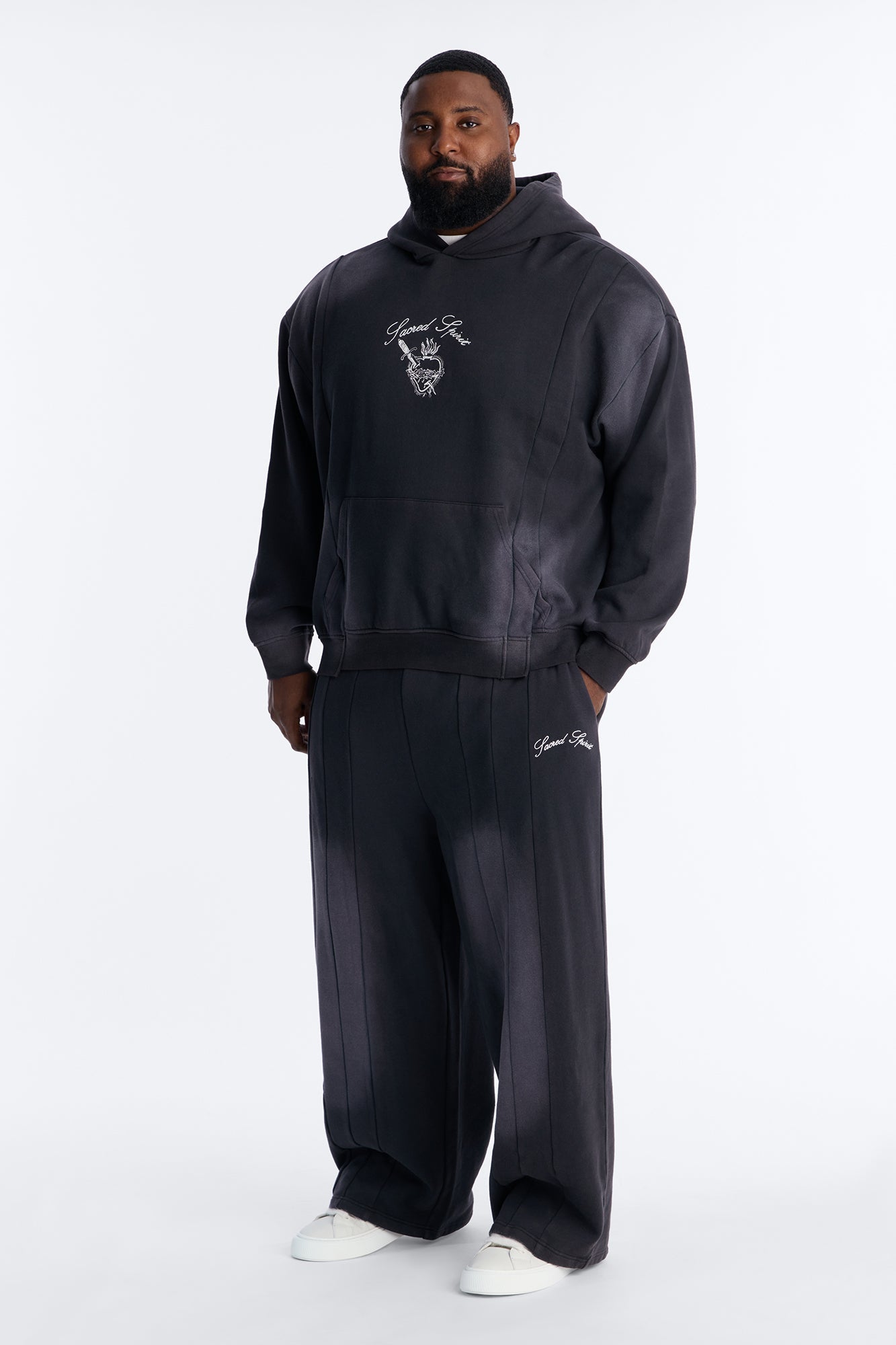 Sacred Spirit Washed Hoodie - Black Wash