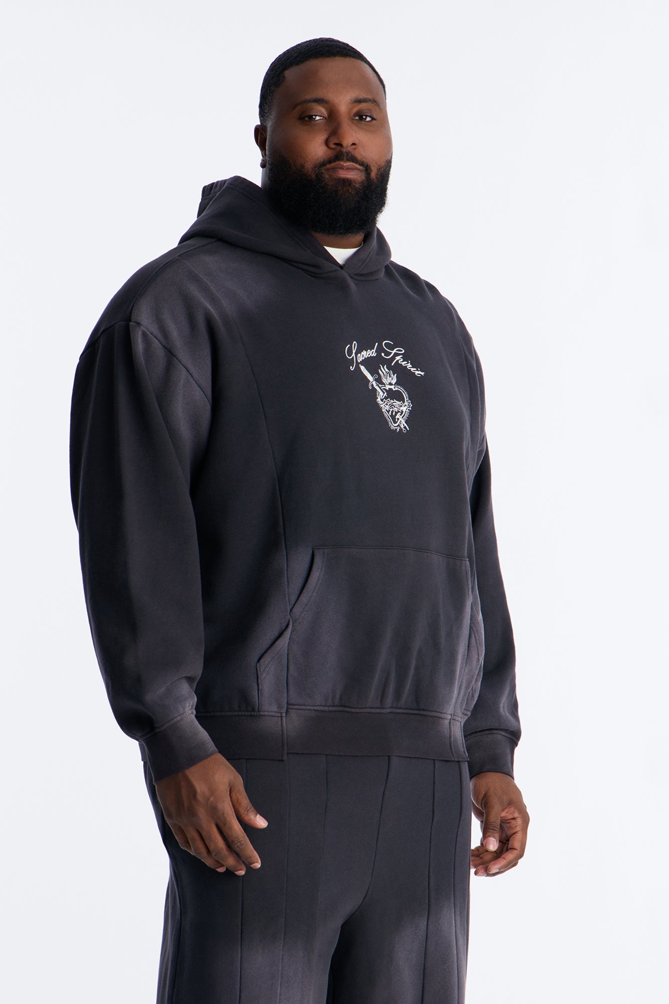 Sacred Spirit Washed Hoodie - Black Wash