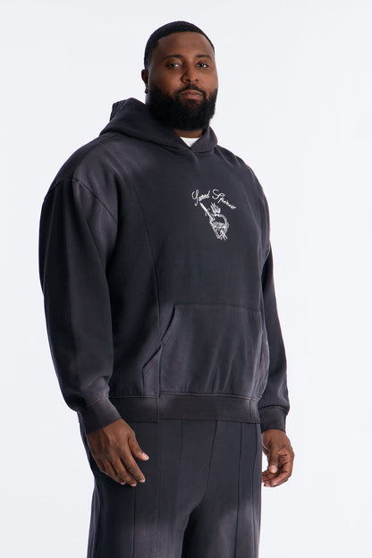 Sacred Spirit Washed Hoodie - Black Wash