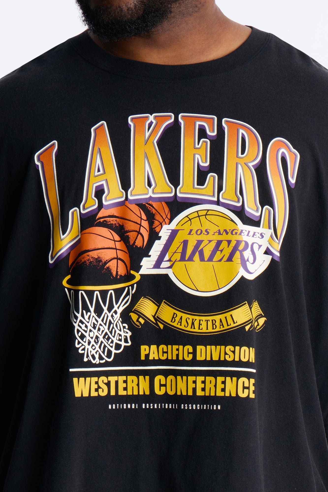 Lakers For The City Short Sleeve Tee - Black Wash