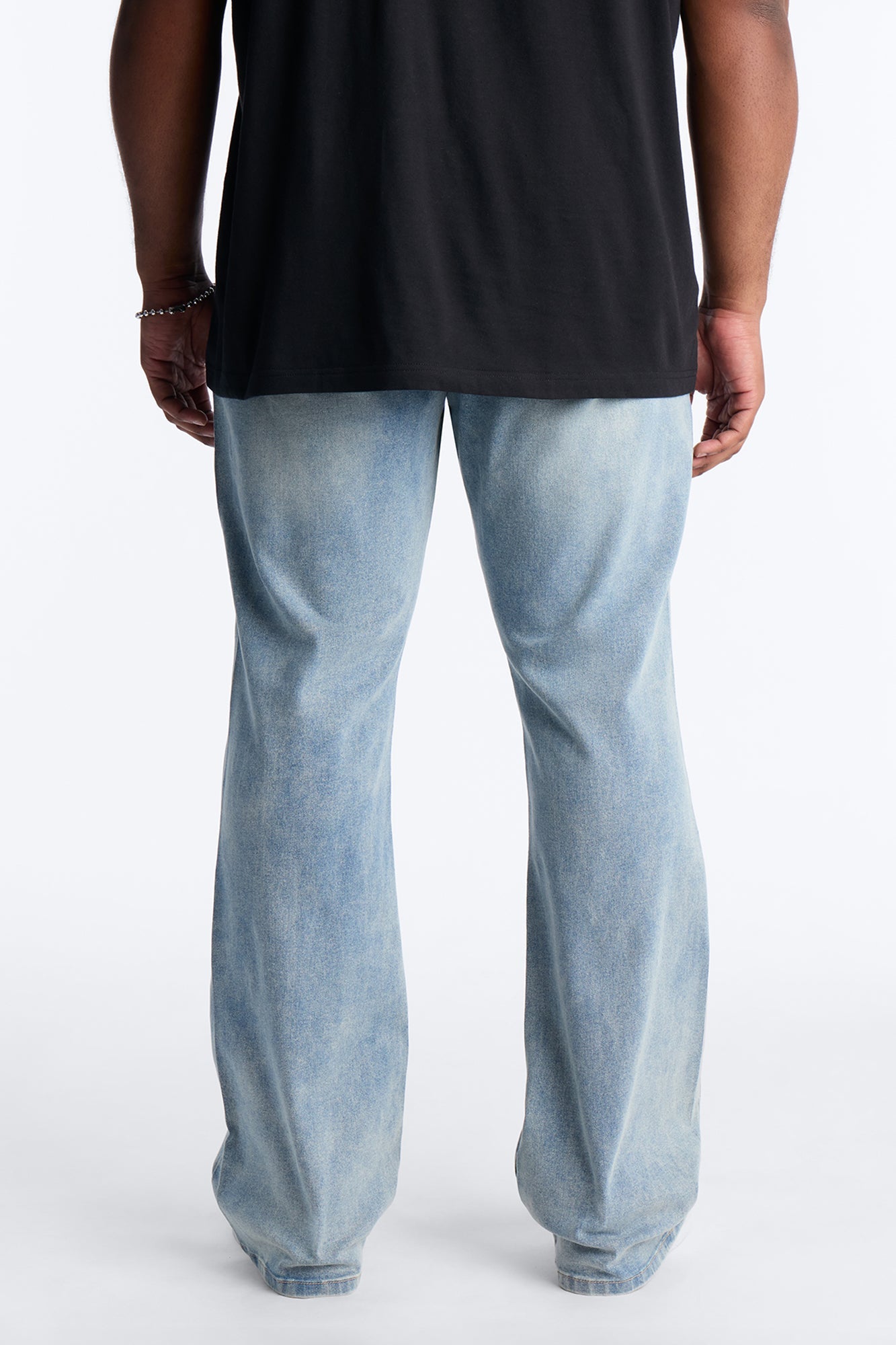 Stacked Skinny Flare Skyfire Jean - Medium Blue Wash