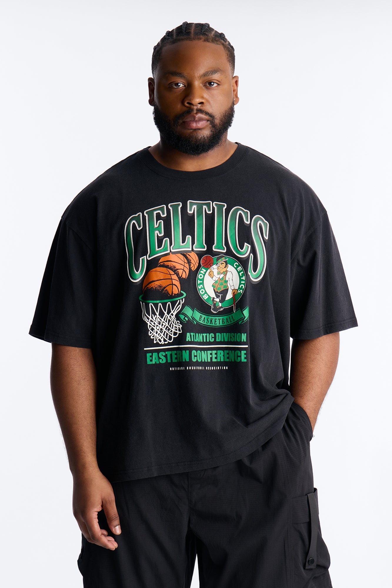 Celtics For The City Short Sleeve Tee - Black Wash