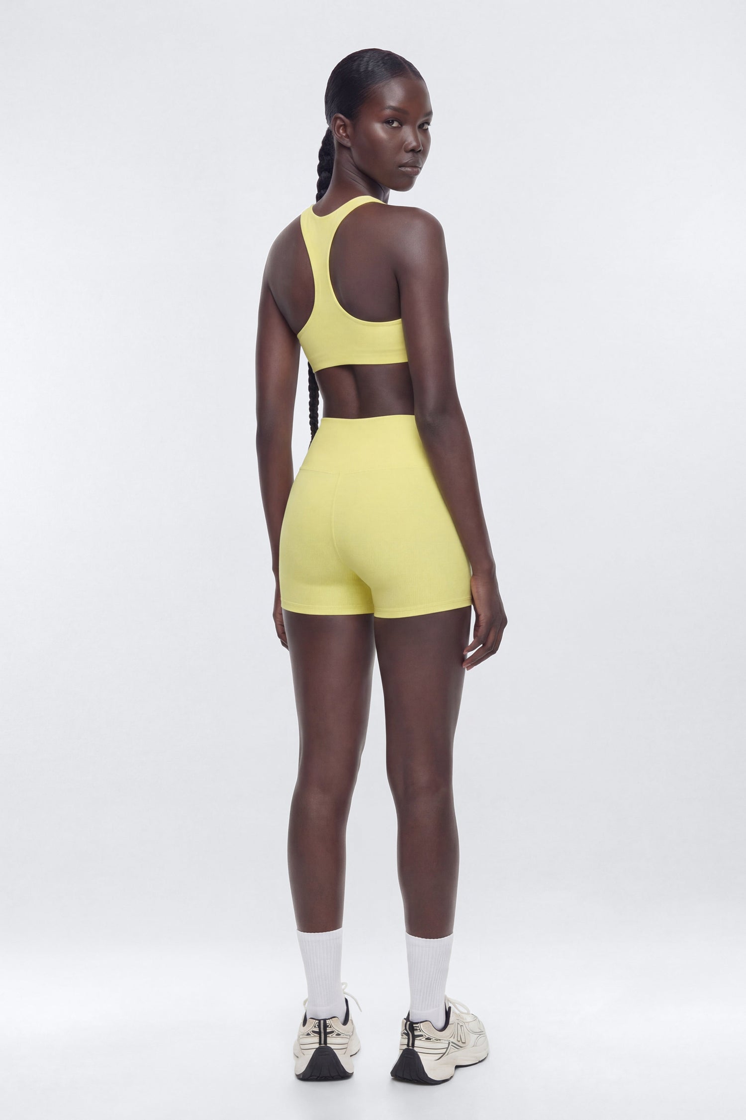 AirSculpt™ 3″ Mid Rise Biker Short - Yellow