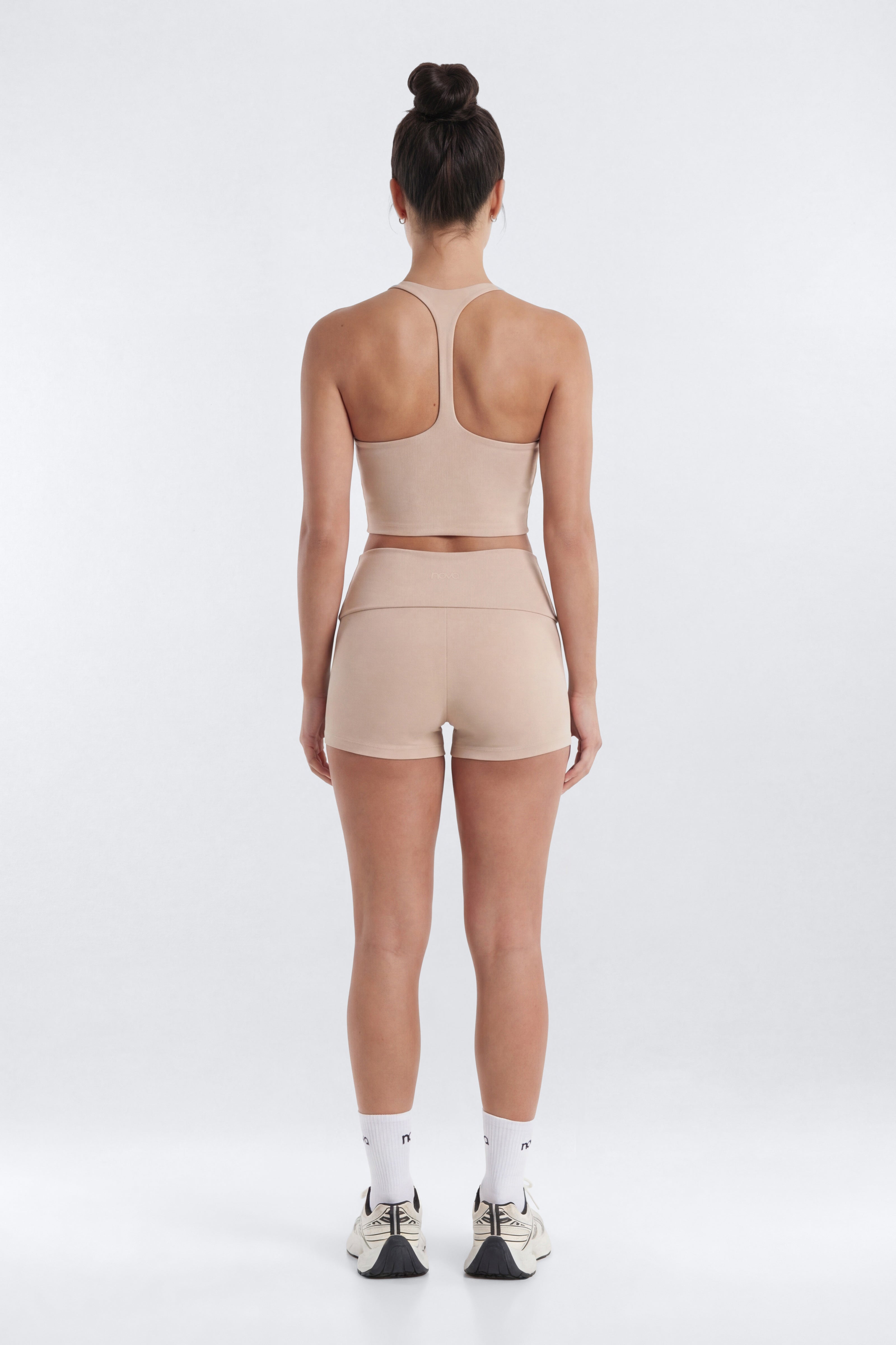 ButterSoft™ Racer Back Halter Sports Top - Stone