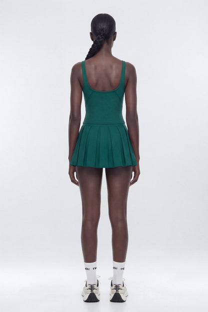 ProStretch™ Pleated Mini Skort - Hunter Green