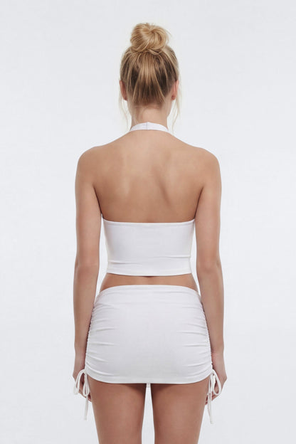 ButterSoft™ Halter Sports Top - White